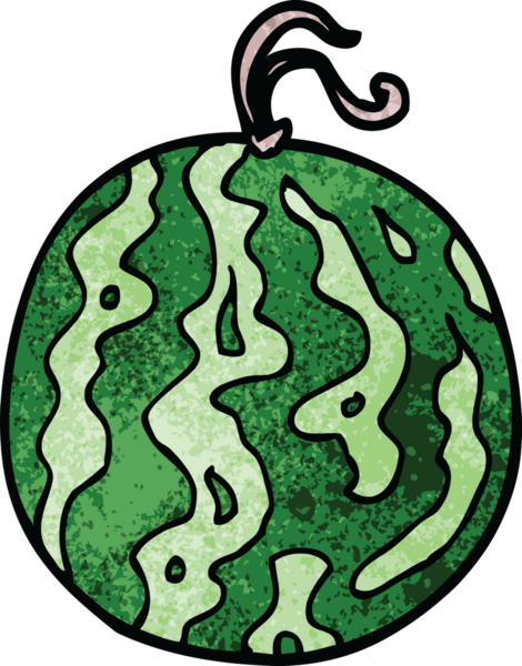 bir insan tarafından çizilmiş karpuz karpuzu.