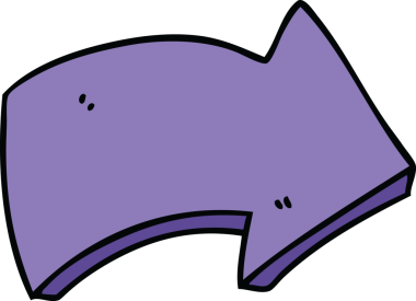 Bir insan tarafından çizilmiş tuhaf çizgi film oku.