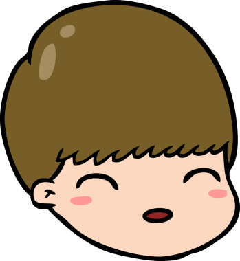 Bir insan tarafından çizilmiş erkek yüzü.