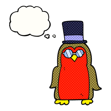 Bir insan tarafından çizilmiş serbest çizim baloncuk Robin çizgi filmi