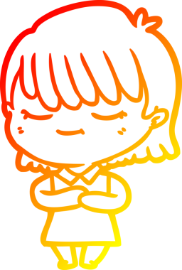 Bir insan tarafından çizilmiş bir karikatür kadın çizimi