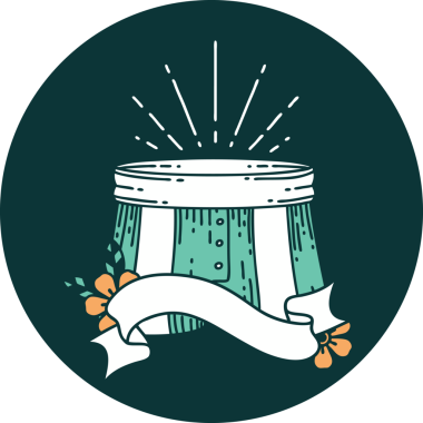 Bir insan tarafından çizilmiş dövme tarzı şort ikonu