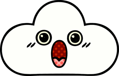 bir insan tarafından çizilmiş bir bulutun çizgi roman tarzı