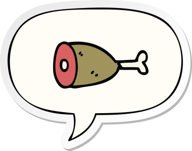 Bir insan tarafından çizilmiş konuşma balonu etiketli çizgi film eti.