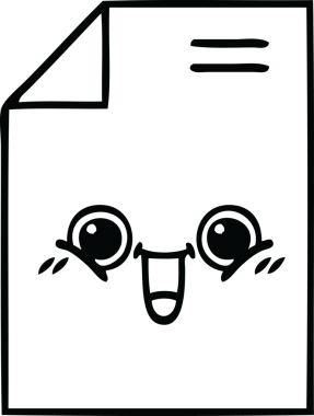 Bir insan tarafından çizilmiş bir kağıt parçasının çizgi çizimi