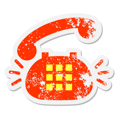 Bir insan tarafından çizilmiş zil sesi grunge etiketi.