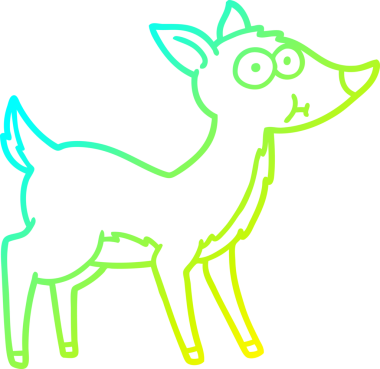 Bir insan tarafından çizilmiş karikatür geyiği çizimi.