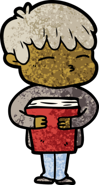 Bir insan tarafından çizilmiş meraklı bir çocuk.