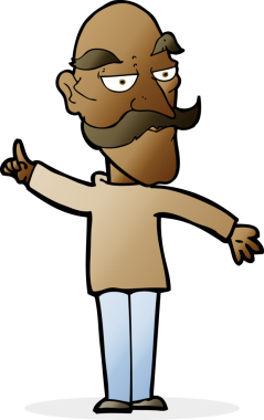 Bir insan tarafından çizilmiş yaşlı adam hikayesi.