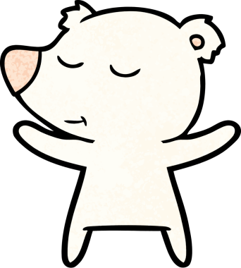 Bir insan tarafından çizilmiş kutup ayısı karikatürü