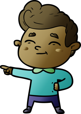 Bir insan tarafından çizilmiş mutlu çizgi film adamı.