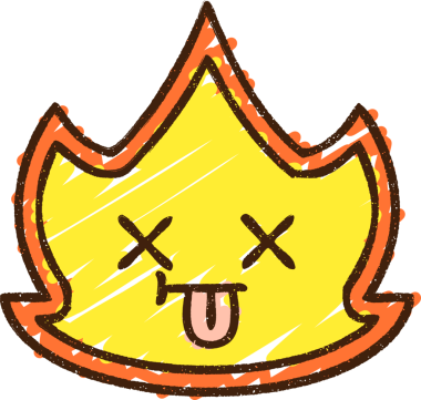 Bir insan tarafından çizilen Alev Karakteri Tebeşiri