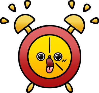 Bir insan tarafından çizilmiş alarm saatinin gölgeli çizimi