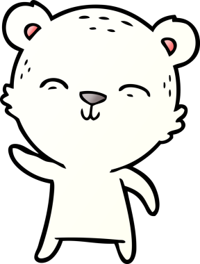 Bir insan tarafından çizilmiş kutup ayısı karikatürü