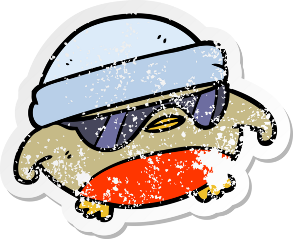 Bir insan tarafından çizilmiş karikatür karikatürünün sıkıntılı etiketi.