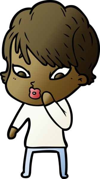 Bir insan tarafından çizilmiş karikatür kadın.