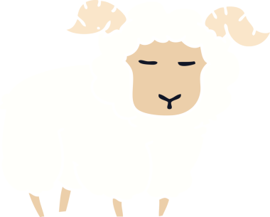 Bir insan tarafından çizilmiş garip bir çizgi film koçu.