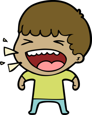 Bir insan tarafından çizilmiş gülen adam.