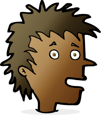 Bir insan tarafından çizilmiş heyecanlı bir çocuk.