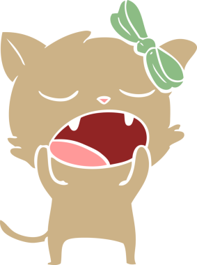 Bir insan tarafından çizilmiş düz renkli çizgi film.