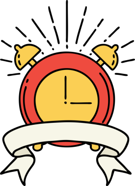 Bir insan tarafından çizilmiş dövmeli çalar saat.