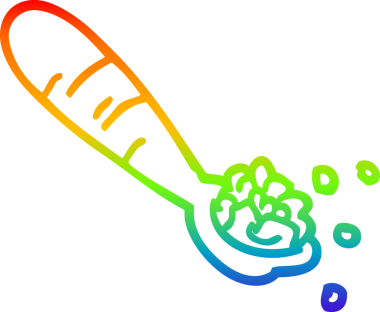Bir insan tarafından çizilmiş patates püresinin çizgi çizgi çizimi.