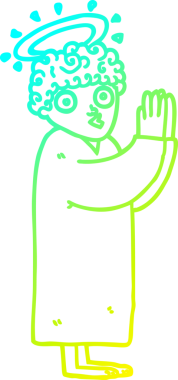 Bir insan tarafından çizilmiş dua eden çizgi film meleğinin soğuk çizgi çizimi.