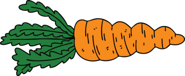 Bir insan tarafından çizilmiş tuhaf bir havuç.