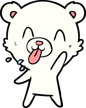 Bir insan tarafından çizilmiş kutup ayısı karikatürü