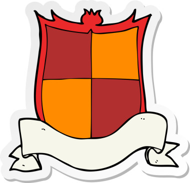 Bir insan tarafından çizilmiş bir karikatür çıkartması.