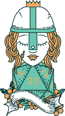 Retro Dövme Tarzı İnsan Dövüşçüsü Bir insan tarafından çizilmiş 20 zar atışıyla