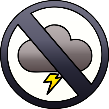 Bir insan tarafından çizilmiş bir hava uyarı işaretinin gölgeli çizgi filmi.