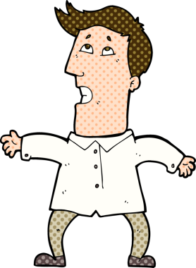 bir insan tarafından çizilmiş karikatür işadamı