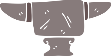 Bir insan tarafından çizilmiş ağır eski bir örs karalaması.