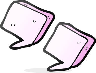 Bir insan tarafından çizilmiş serbest çizim tırnak işaretleri