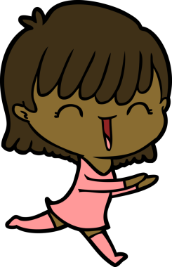 Bir insan tarafından çizilmiş karikatür kadın.