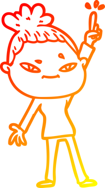 Bir insan tarafından çizilmiş bir karikatür kadın çizimi