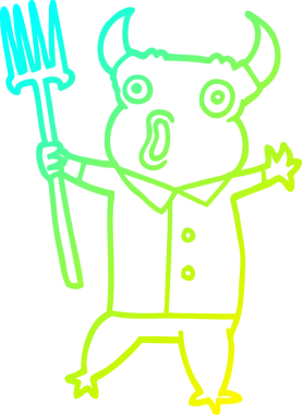 Bir insan tarafından çizilmiş bir çizgi film şeytan canavarı çizimi.