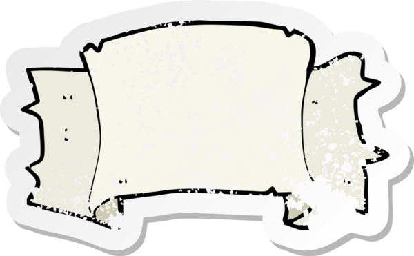 Bir insan tarafından çizilmiş bir karikatür müsrif parşömen afişinin geriletilmiş yapıştırması.