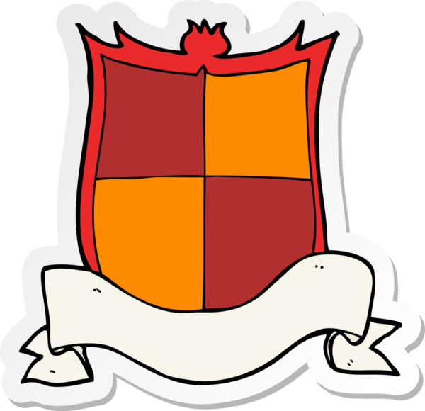 Bir insan tarafından çizilmiş bir karikatür çıkartması.