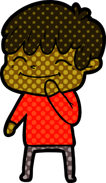 Bir insan tarafından çizilmiş mutlu çocuk çizgi filmi.