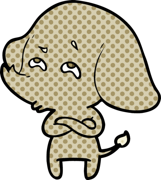 Bir insan tarafından çizilmiş karikatür fili