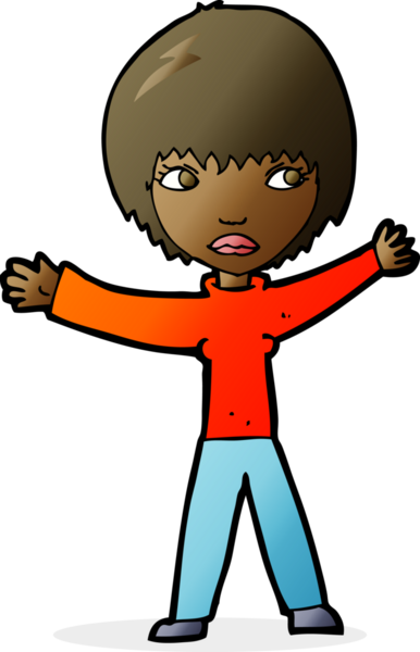 Bir insan tarafından çizilmiş, el sallayan bir kadın.