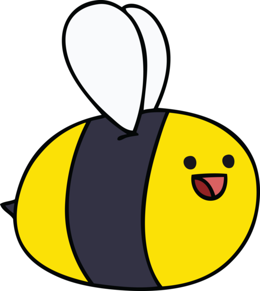 Bir insan tarafından çizilmiş garip bir çizgi film yaban arısı.