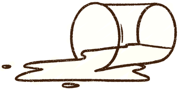 Bir insan tarafından çizilen dökülen süt tebeşiri