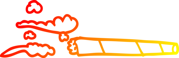 Bir insan tarafından çizilen çizgi filmin sıcak gradyan çizimi