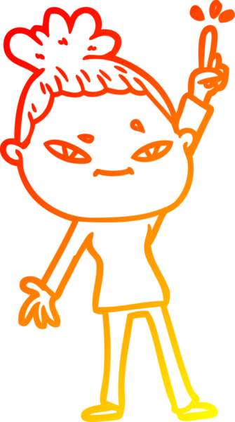 Bir insan tarafından çizilmiş bir karikatür kadın çizimi