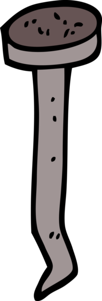 Bir insan tarafından çizilmiş eski bir çivi.