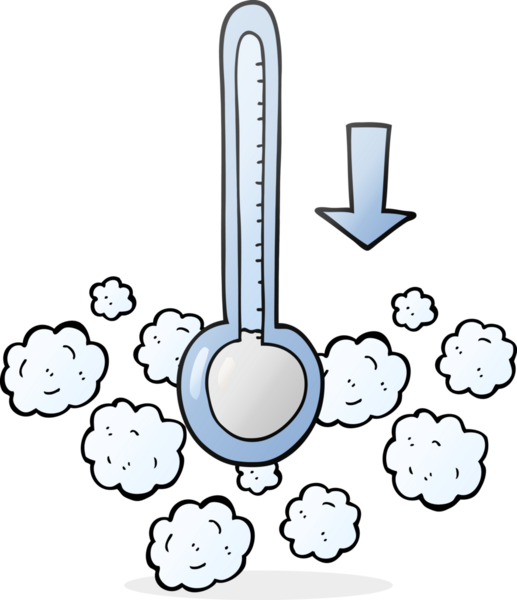 Bir insan tarafından çizilen serbest çizim karikatür düşüş sıcaklığı