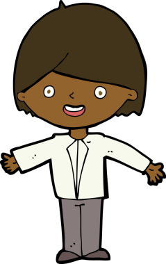 Bir insan tarafından çizilmiş mutlu bir adam.